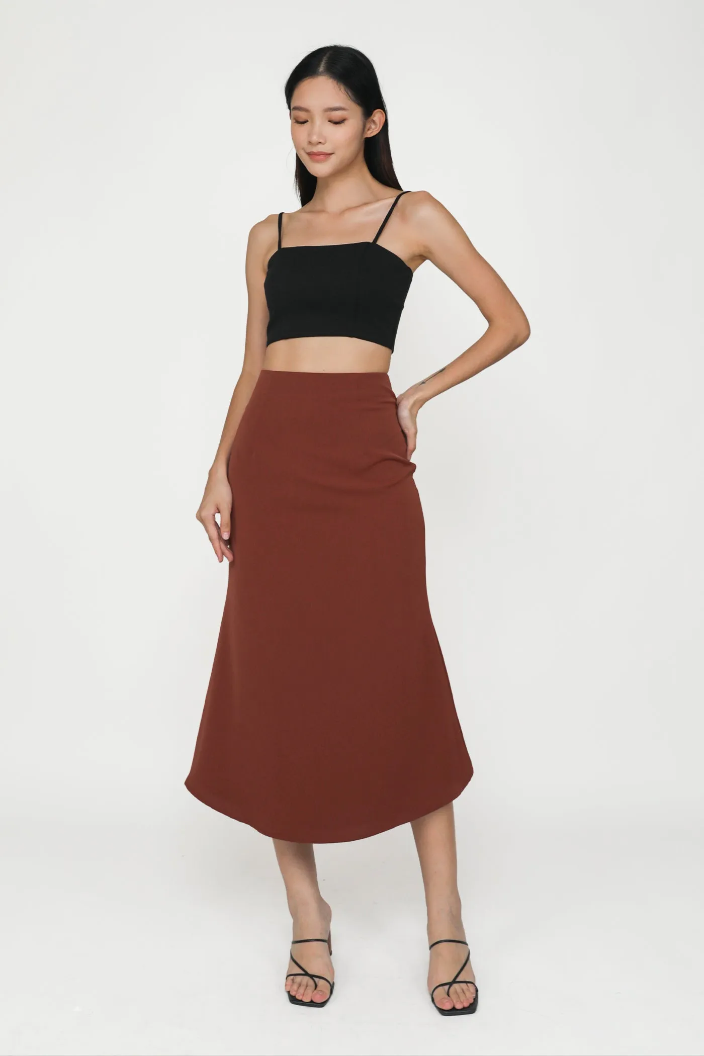 Gloria Fishtail Midi Skirt