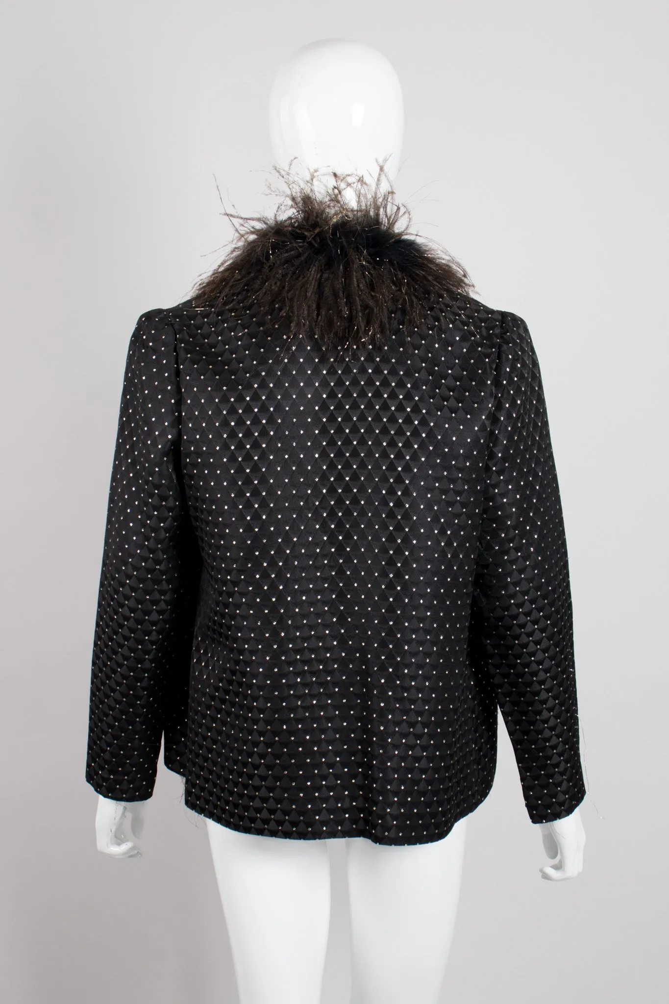 Gold Dotted Ostrich Jacket