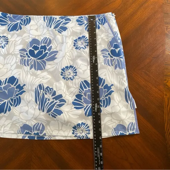 GOLFTINI Skort 14 Golf Tennis Skirt Shorts - Motivator Blue White Floral