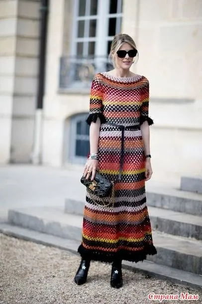 Gorgeous Resort 2018 Christian Dior by Maria Grazia Chiuri Stripe Knit Dress w Fringing