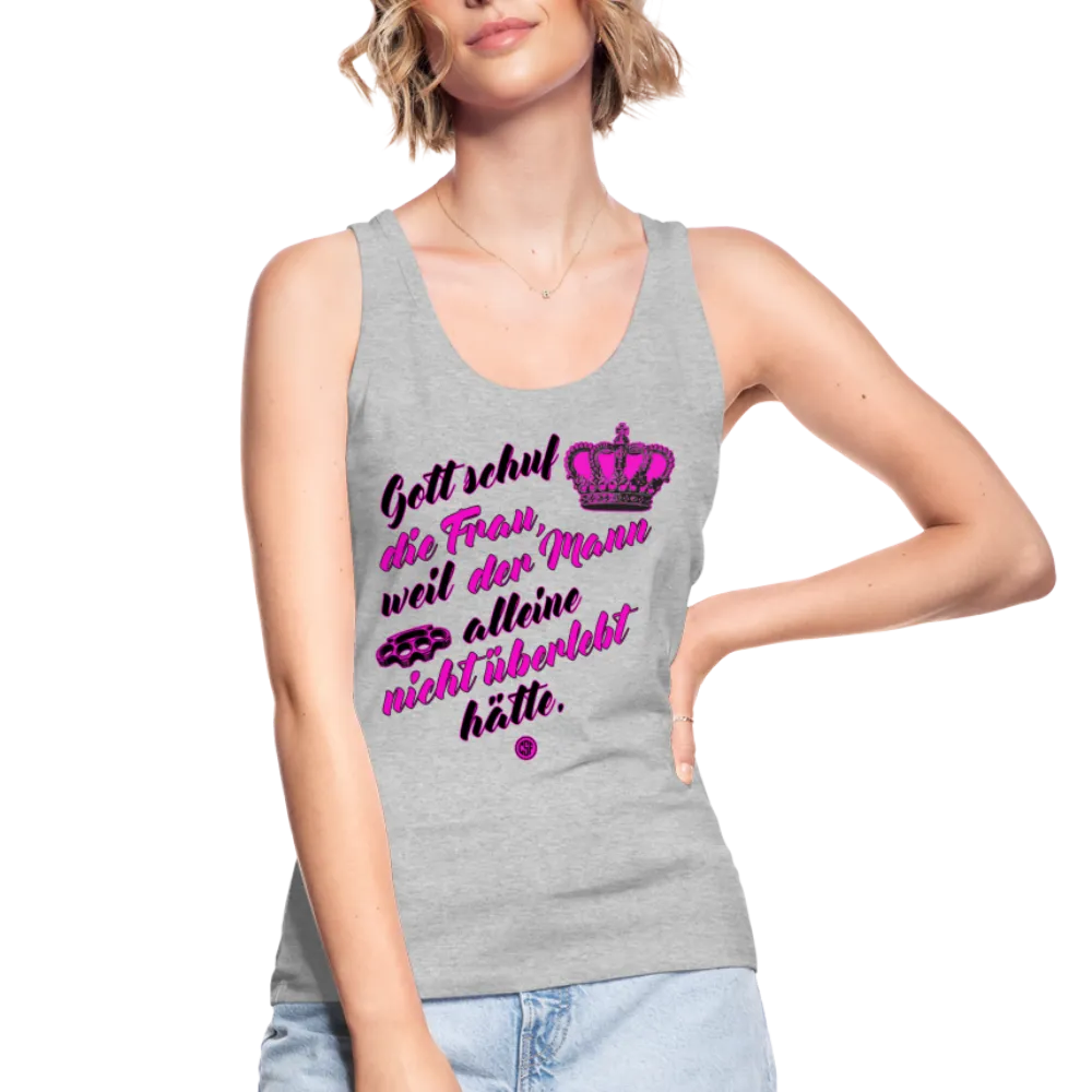 Gott schuf die Frau weil der Mann alleine... - Frauen Bio Tank Top von Stanley & Stella