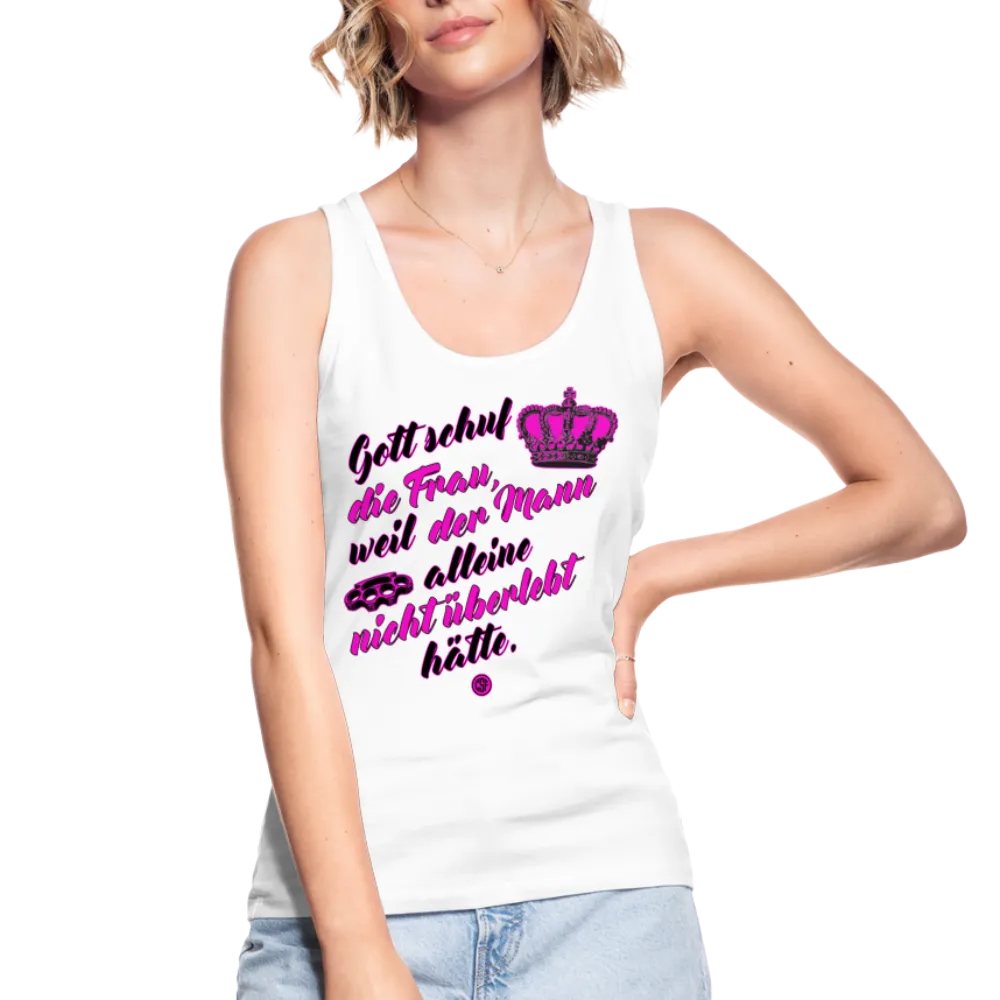 Gott schuf die Frau weil der Mann alleine... - Frauen Bio Tank Top von Stanley & Stella