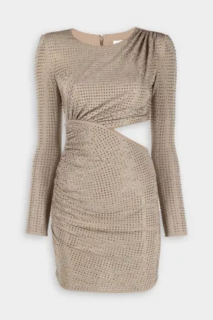 Grey Hot Fix Mini Dress