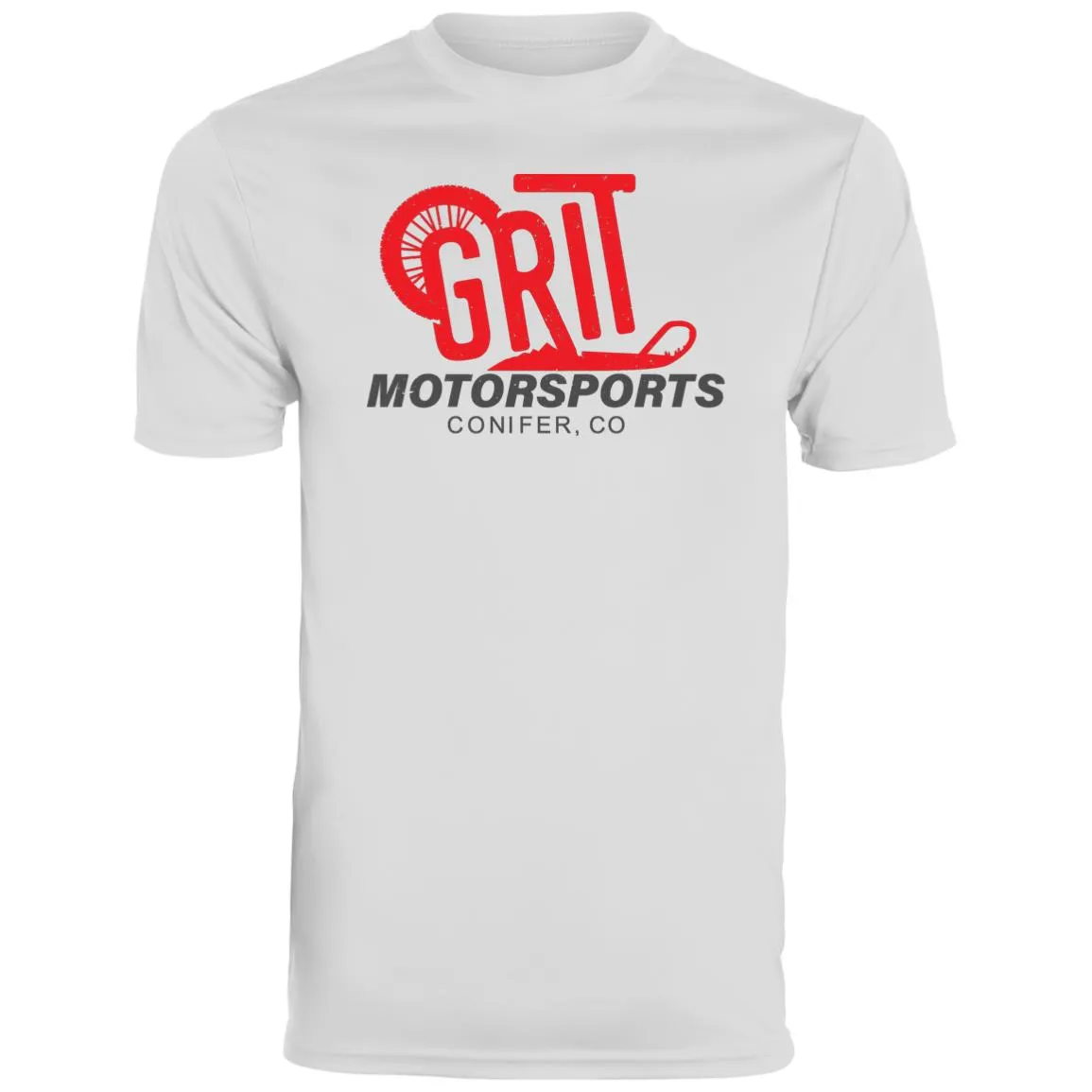 GRIT Motorsports red logo 790 Men's Moisture-Wicking Tee
