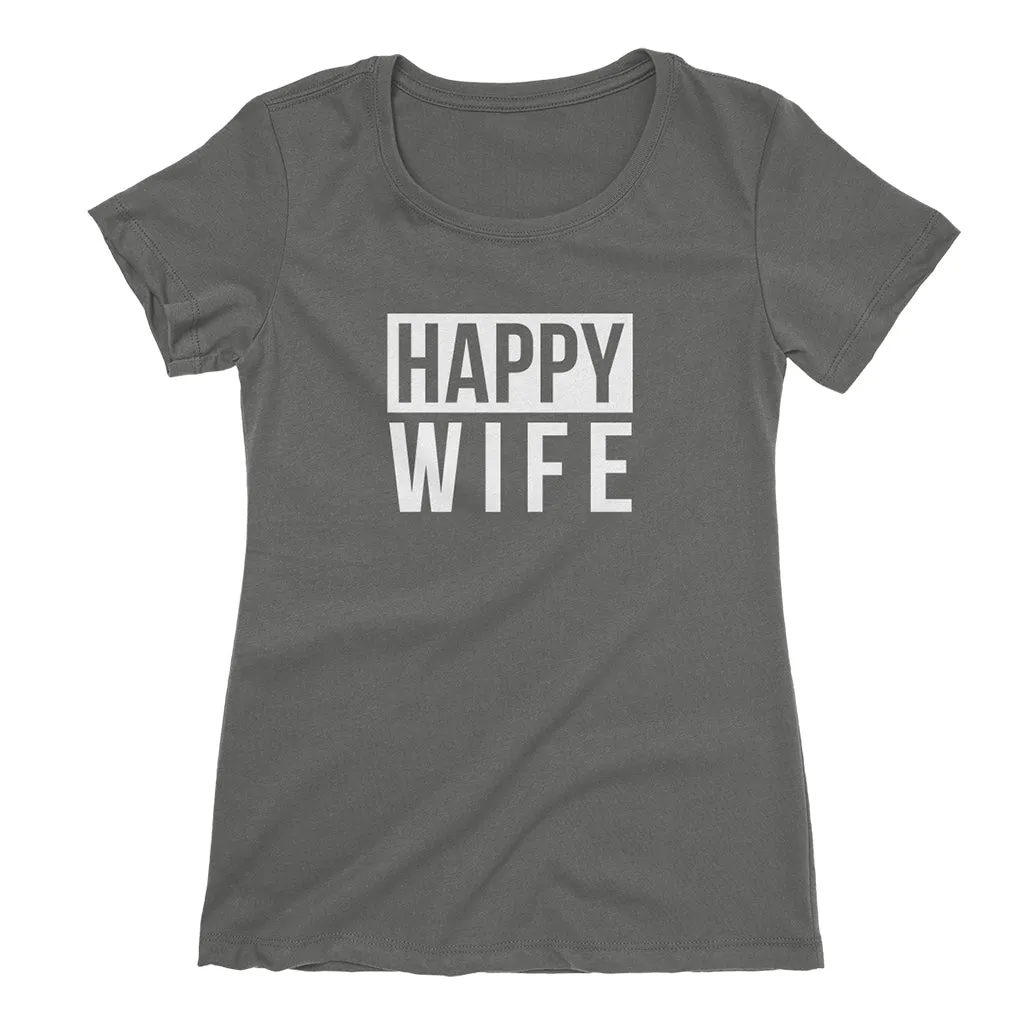 Happy Life & Happy Wife- custom date Matching t-shirts for Couples