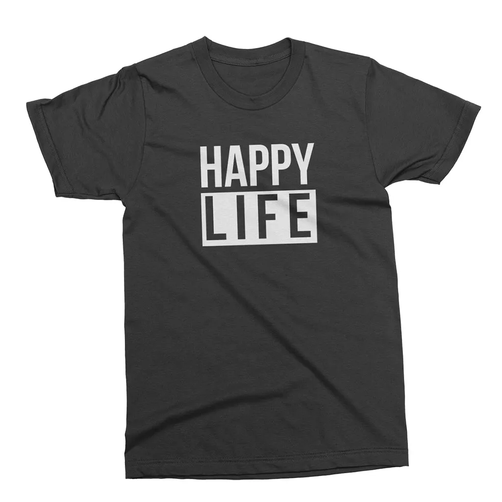 Happy Life & Happy Wife- custom date Matching t-shirts for Couples