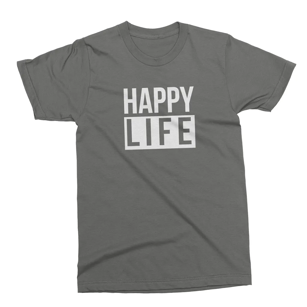 Happy Life & Happy Wife- custom date Matching t-shirts for Couples