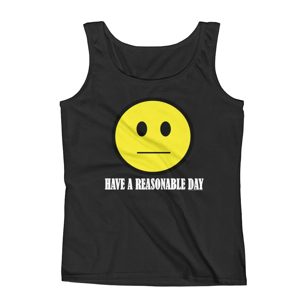 Have A Reasonable Day Fitted Tank Top