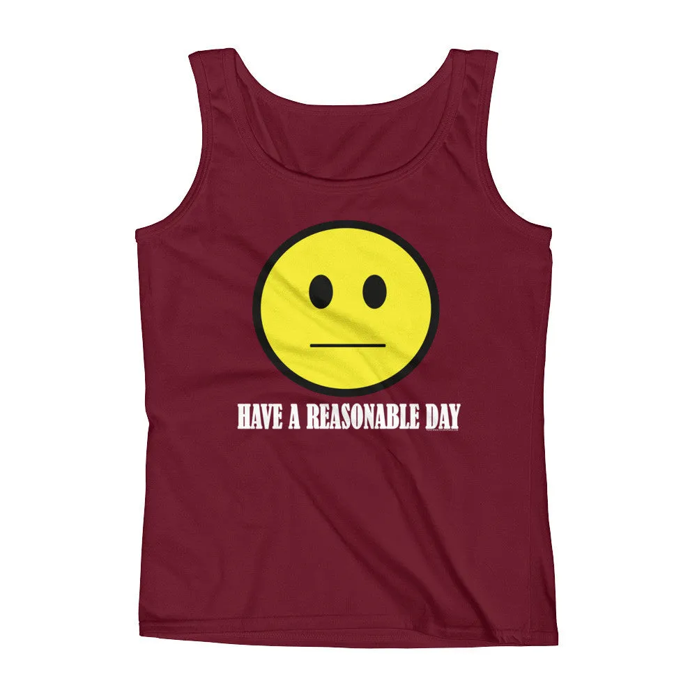 Have A Reasonable Day Fitted Tank Top