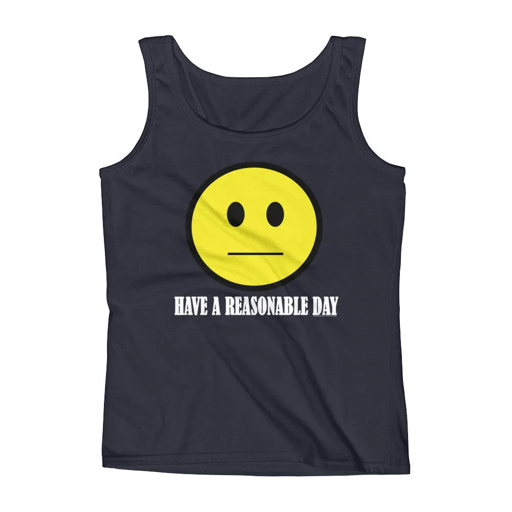 Have A Reasonable Day Fitted Tank Top