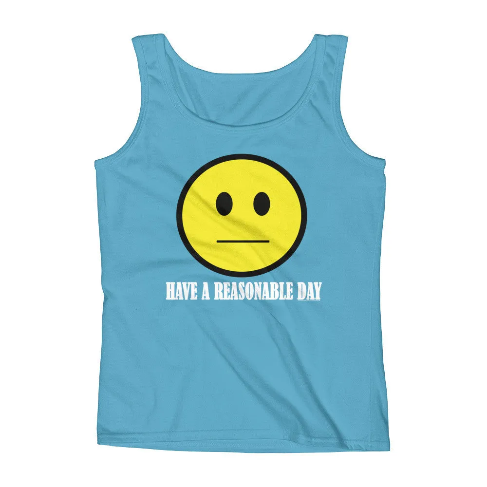 Have A Reasonable Day Fitted Tank Top