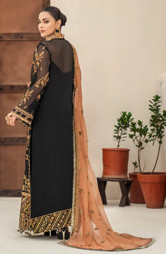 Heavily Embellished Black Pakistani Kameez Classic Wedding Dress