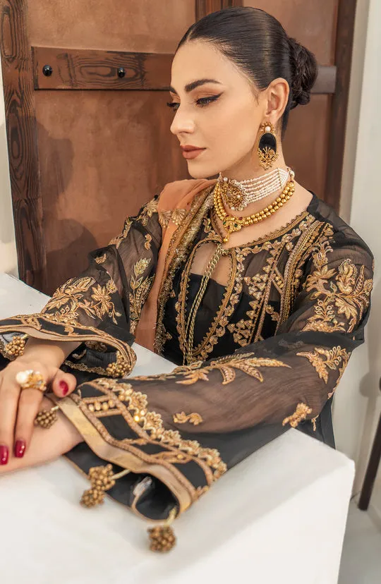 Heavily Embellished Black Pakistani Kameez Classic Wedding Dress
