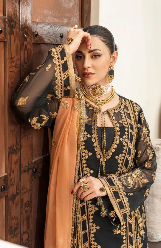 Heavily Embellished Black Pakistani Kameez Classic Wedding Dress