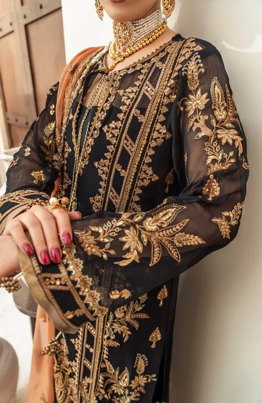 Heavily Embellished Black Pakistani Kameez Classic Wedding Dress