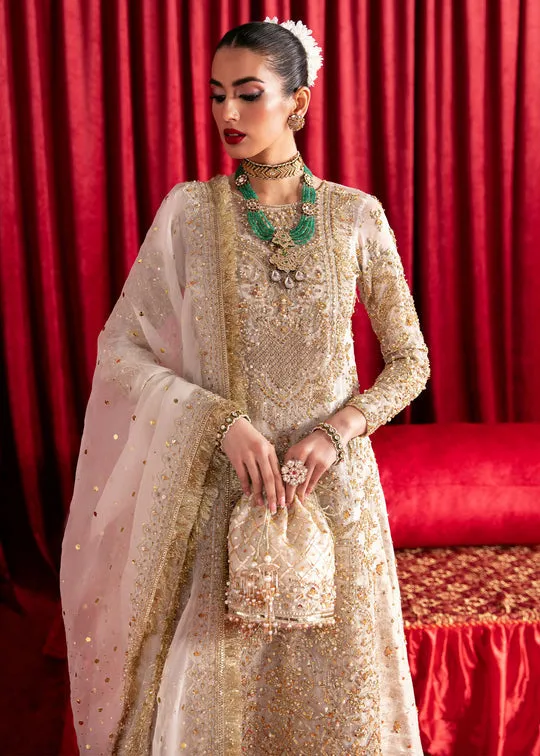Heavily Embroidered Pakistani Wedding Dress Kameez Farshi Gharara