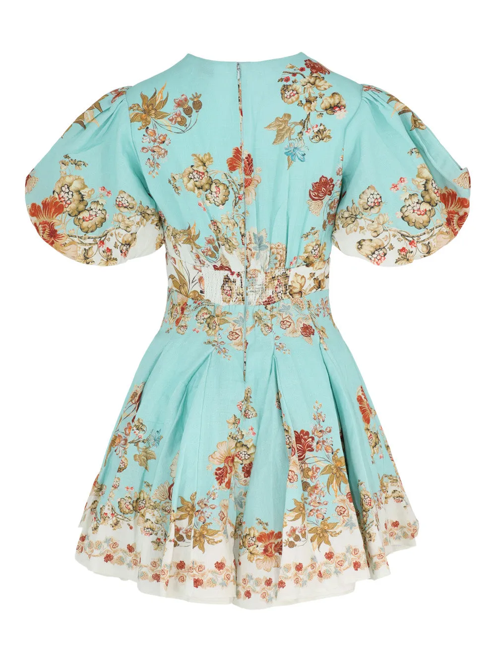 Hemant and Nandita Short Dress in Turquoise Mix