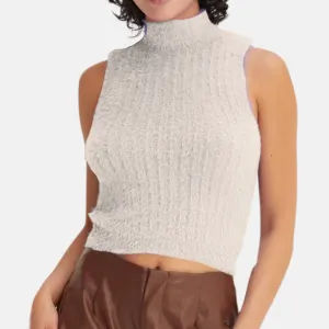 High Neck Sleeveless Top