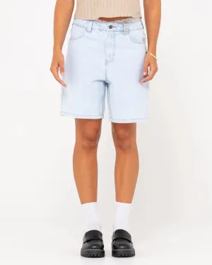 High Volume 18 Inch Denim Jort - Sky Blue Heather