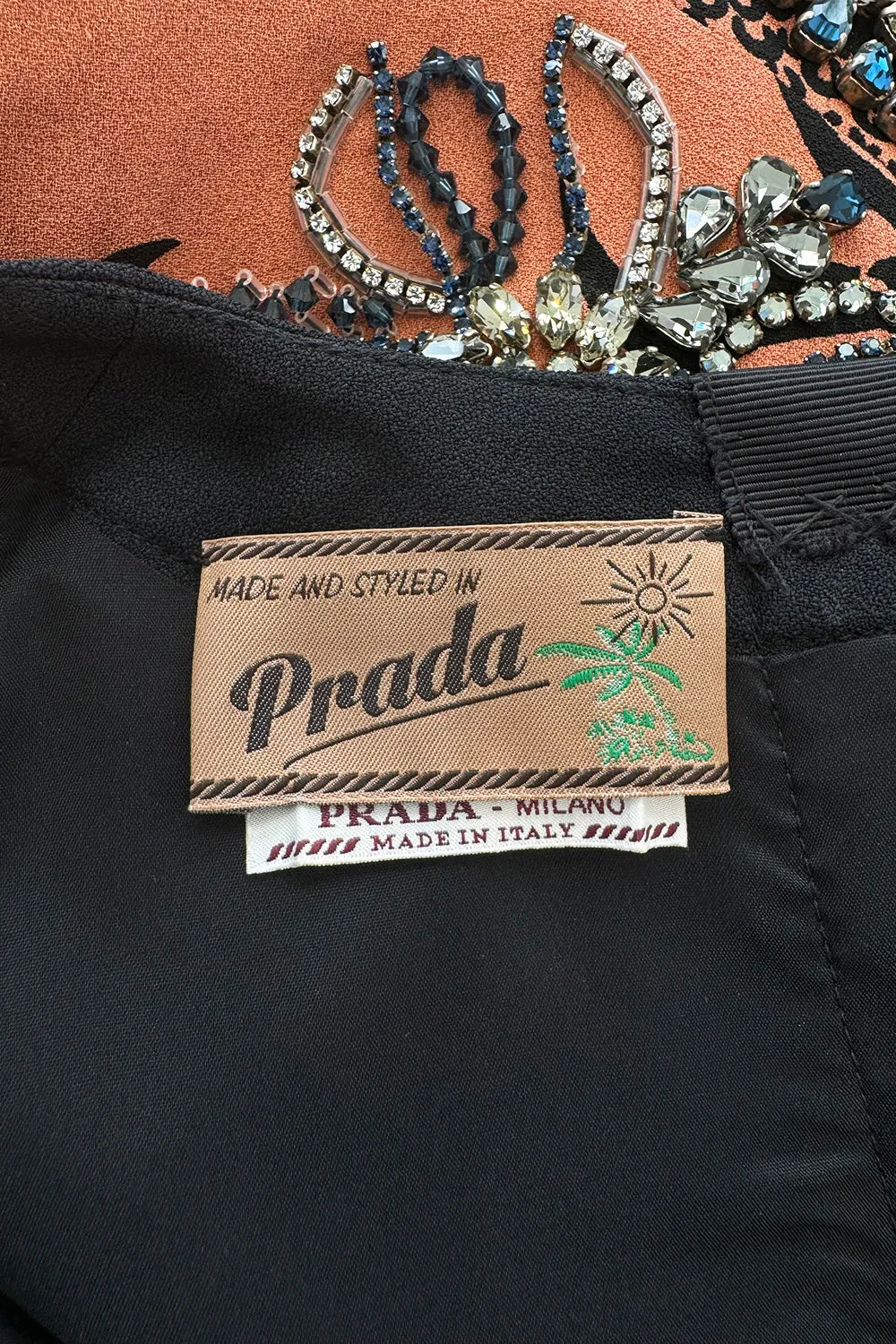 Highly Documented Resort 2014 Prada Runway & Ad Campaign Dress w Hand Set Crystal Detailing