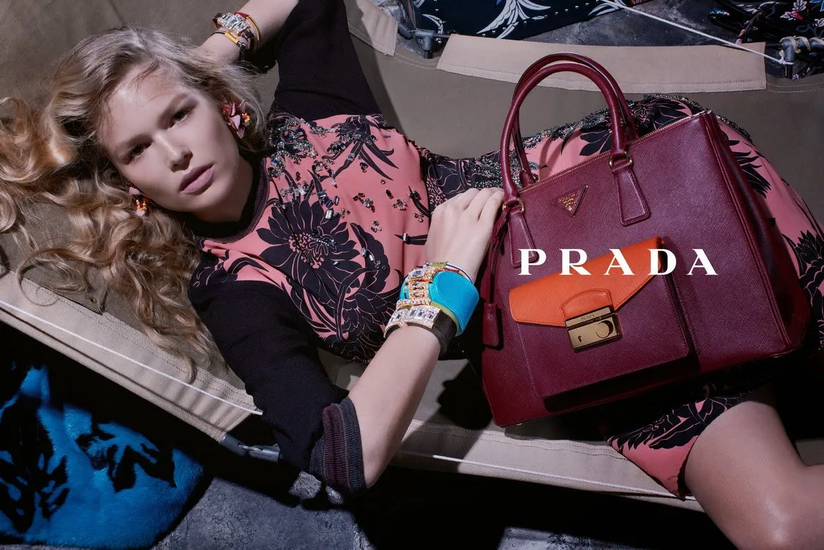 Highly Documented Resort 2014 Prada Runway & Ad Campaign Dress w Hand Set Crystal Detailing