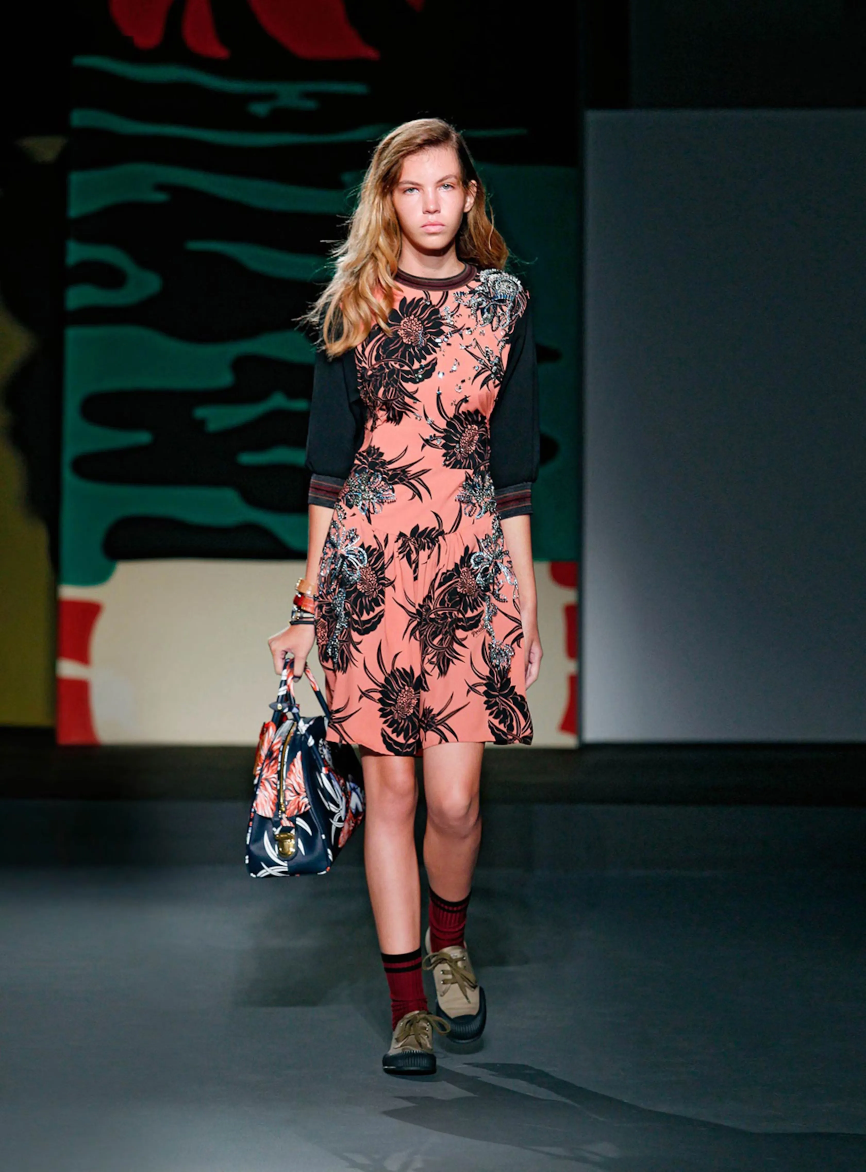 Highly Documented Resort 2014 Prada Runway & Ad Campaign Dress w Hand Set Crystal Detailing