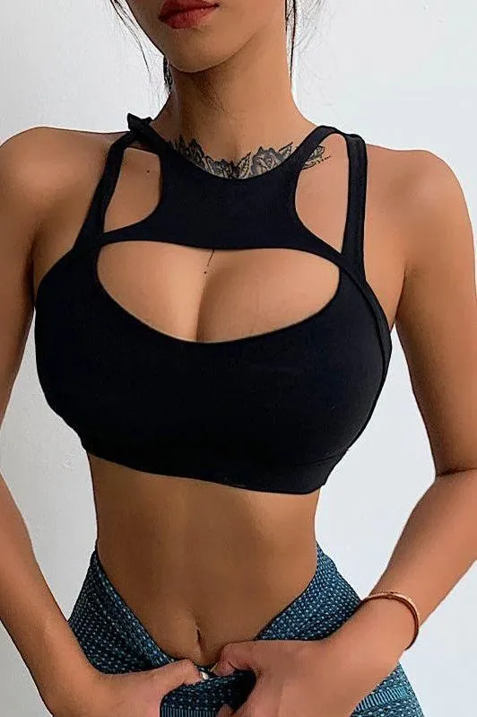 Hollow sport bra