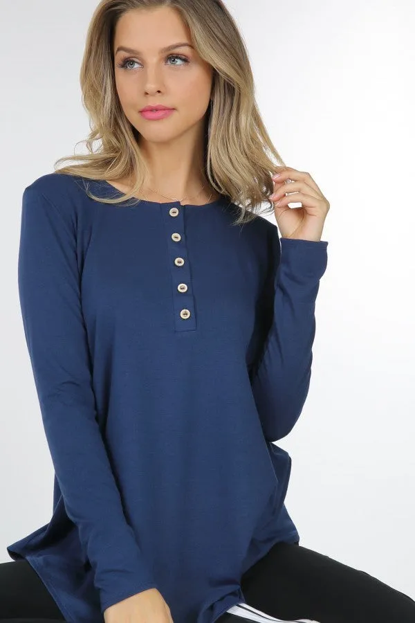 It's a Lounging Kind of Day Long Sleeve Tee in Dusty Cream