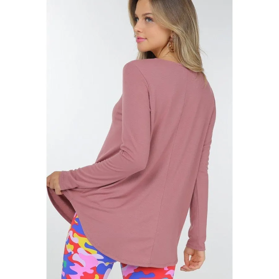 It's a Lounging Kind of Day Long Sleeve Tee in Olive