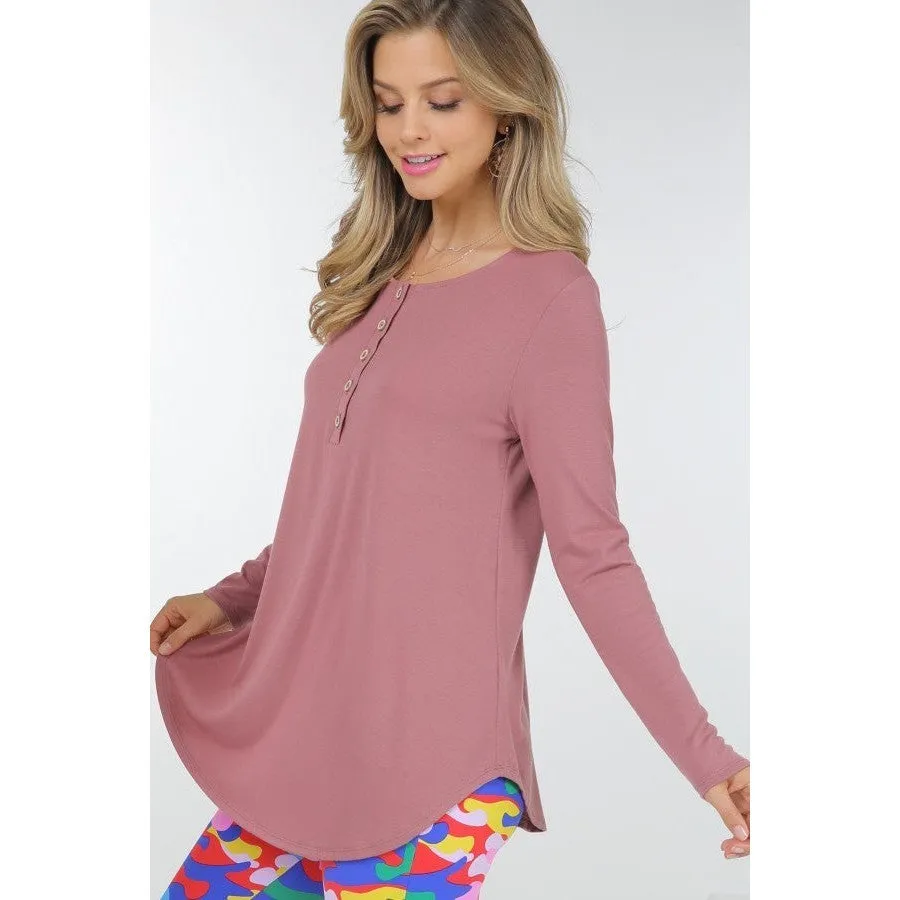 It's a Lounging Kind of Day Long Sleeve Tee in Olive