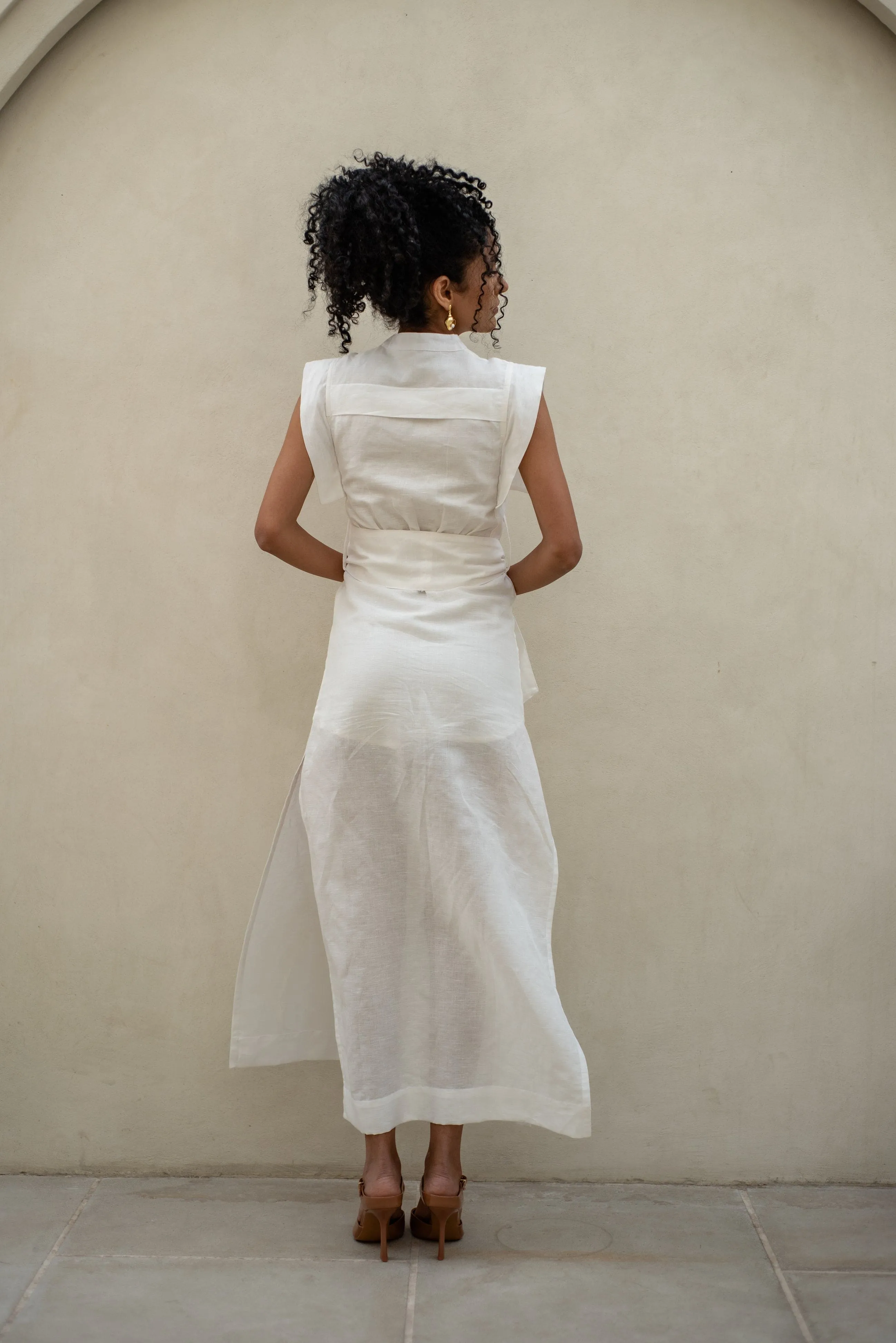 Ivory Linen Dress