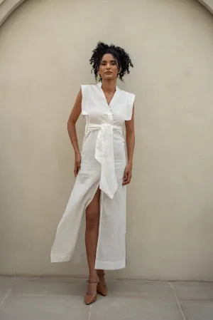 Ivory Linen Dress