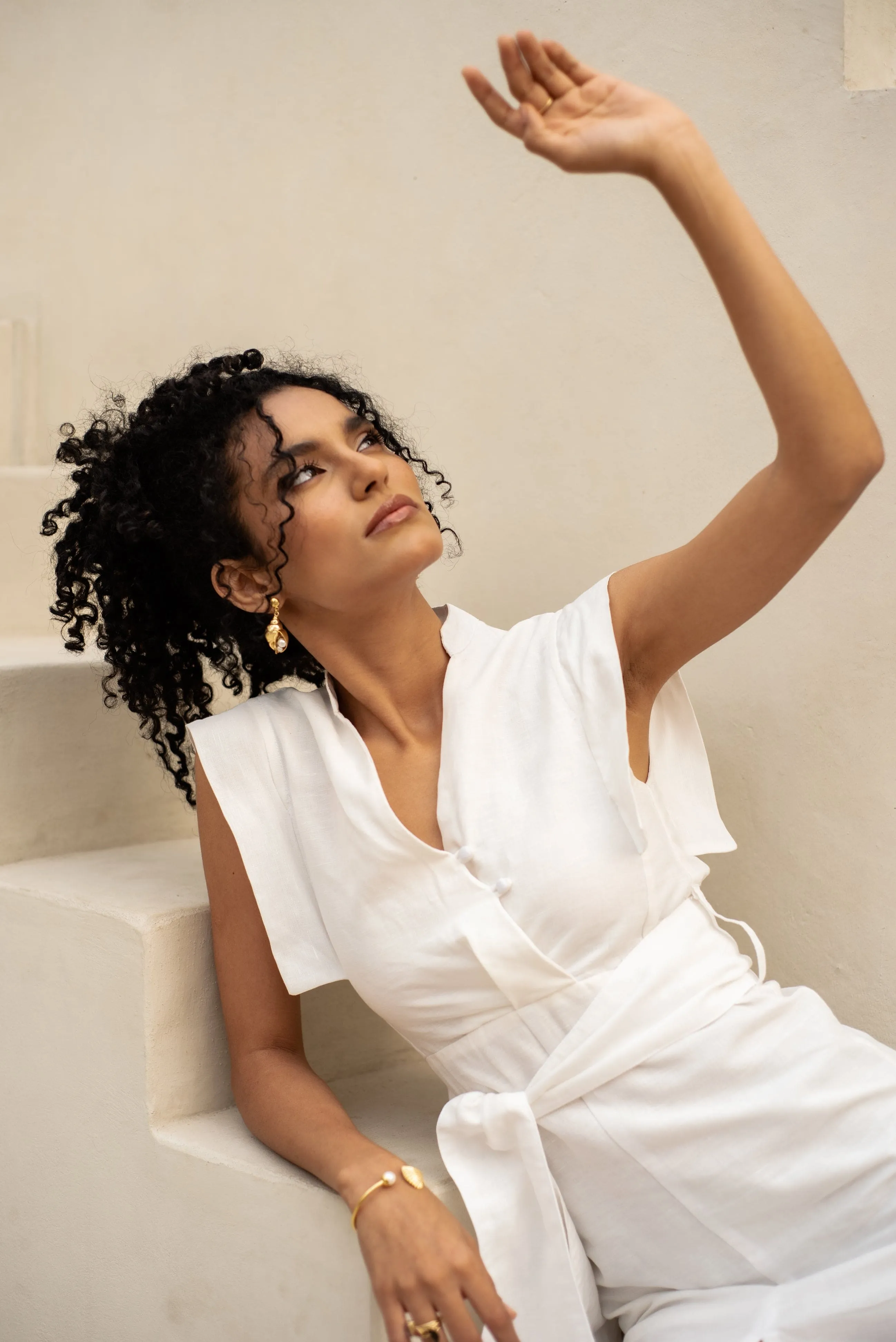 Ivory Linen Dress
