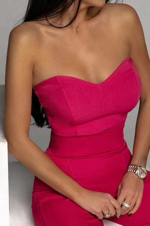 Joanne® | Elegant strapless jumpsuit with minimalist chic