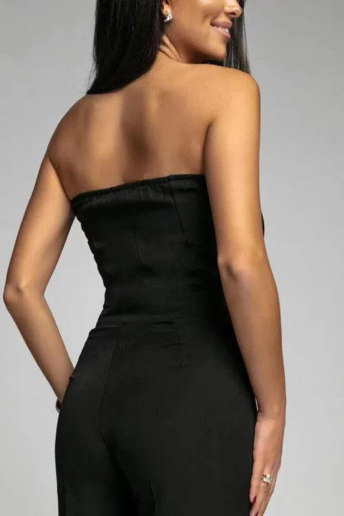 Joanne® | Elegant strapless jumpsuit with minimalist chic