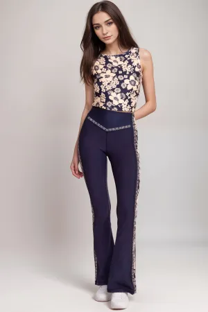 Johnny Was Blue Bee Active High Waist Sculpting Baby Bell Pant A2624