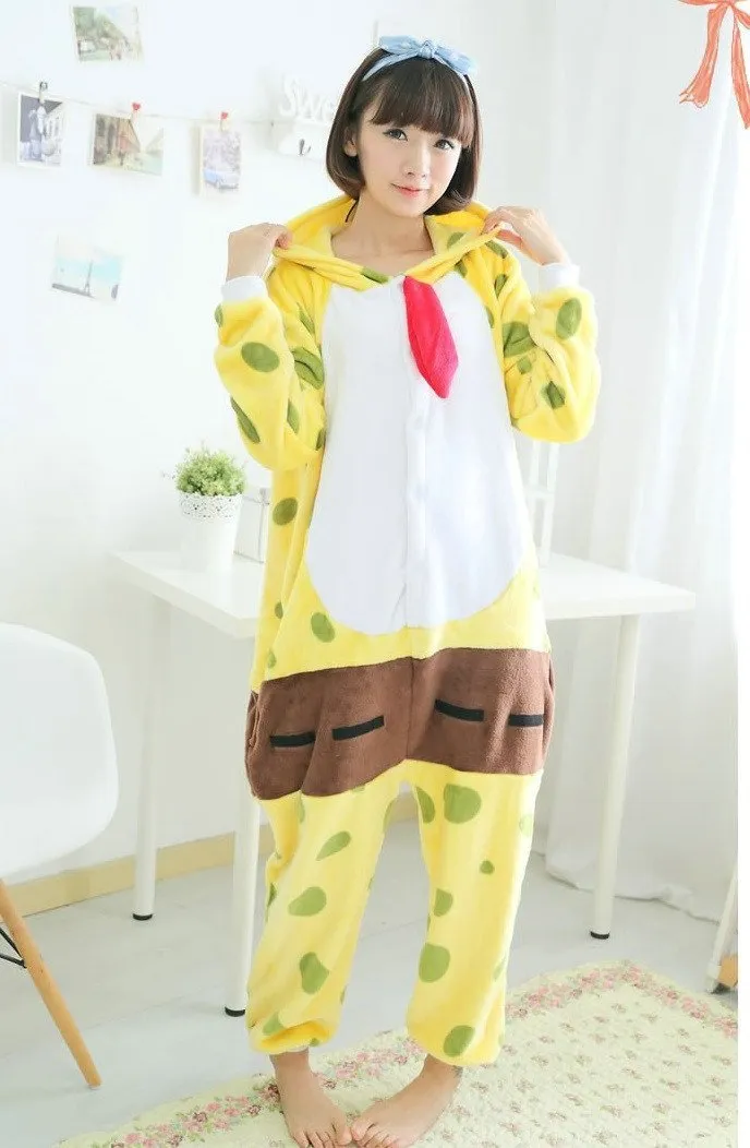 JP Anime Sponge Bob Kigurumi Onesie Pajamas Costume