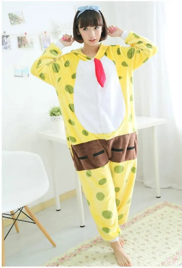 JP Anime Sponge Bob Kigurumi Onesie Pajamas Costume