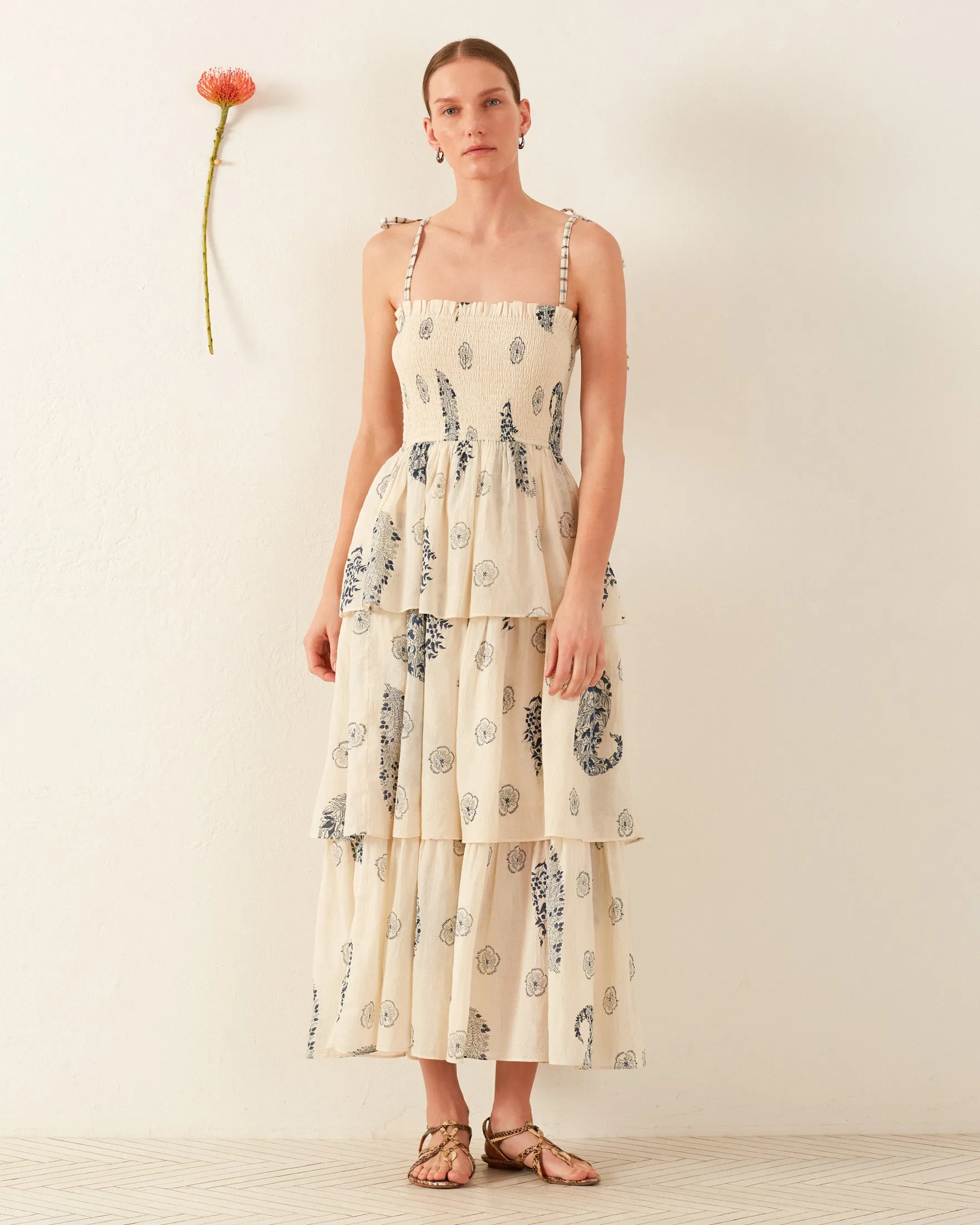 Kaia Porcelain Tier Dress