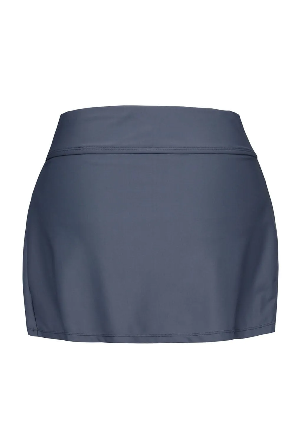 Kalea Boutique Plus Size Grey Skirted Skort Swim Bikini Mini Skirt Bottoms