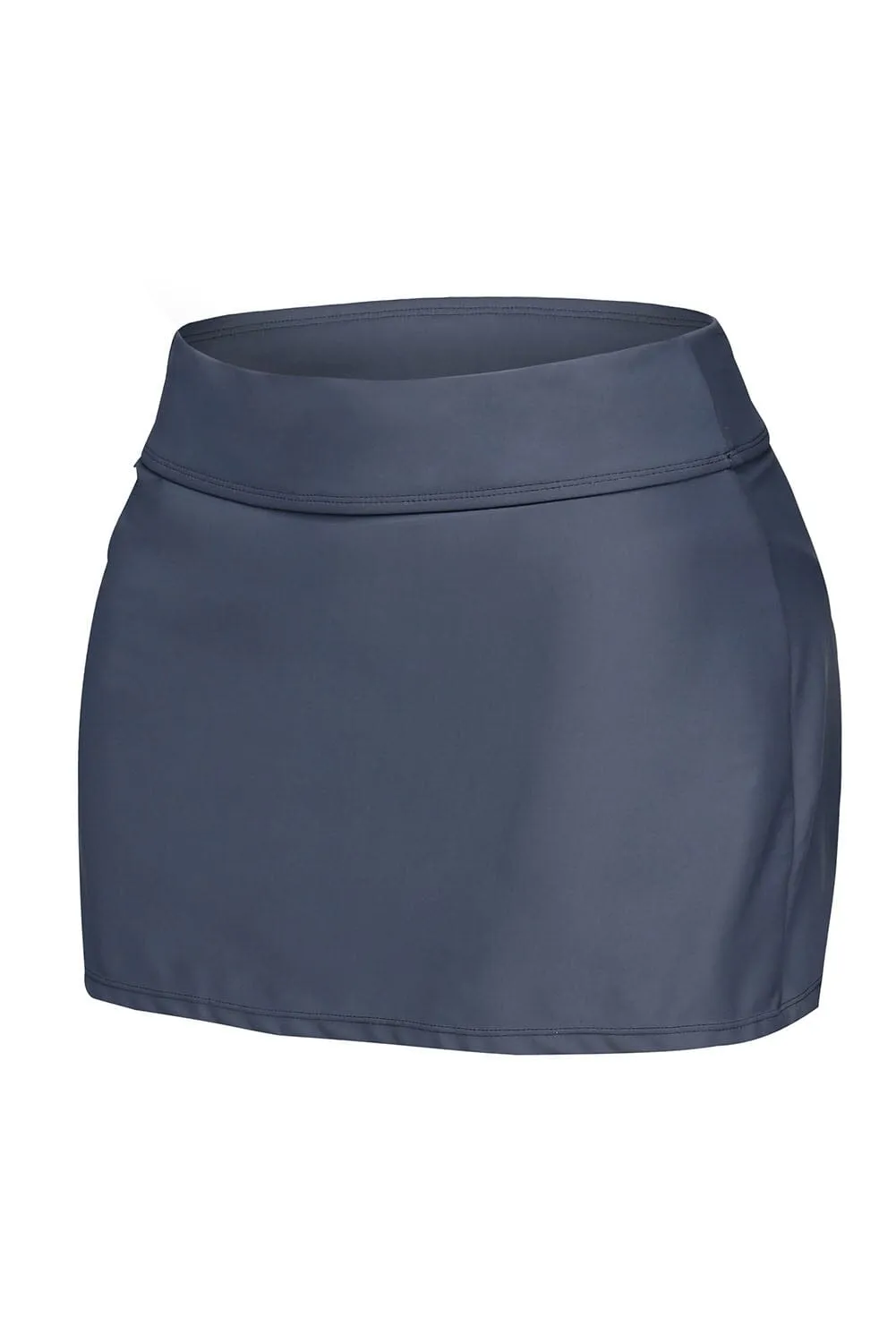 Kalea Boutique Plus Size Grey Skirted Skort Swim Bikini Mini Skirt Bottoms