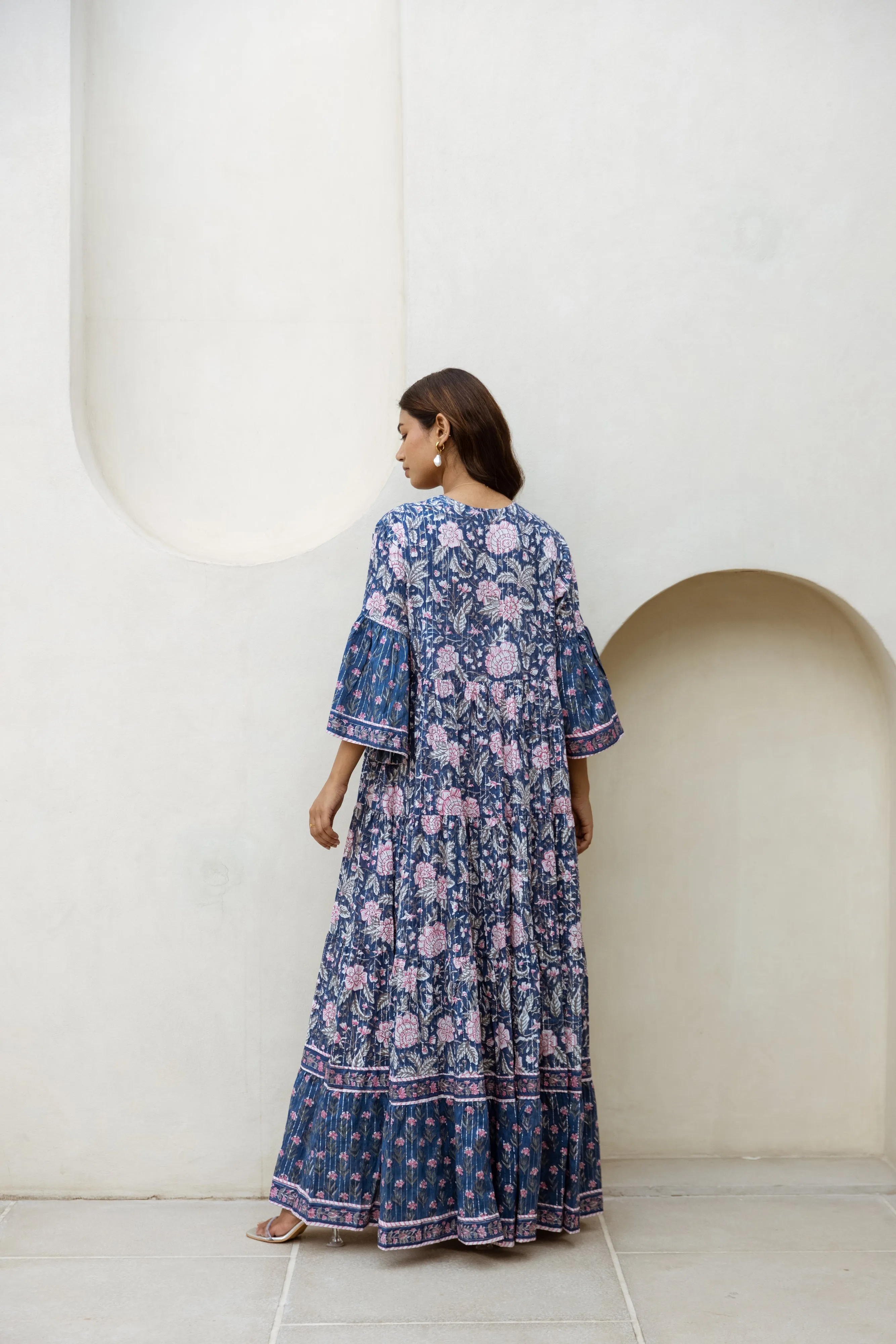 Kevi Lurex Tier Ruffle Dress