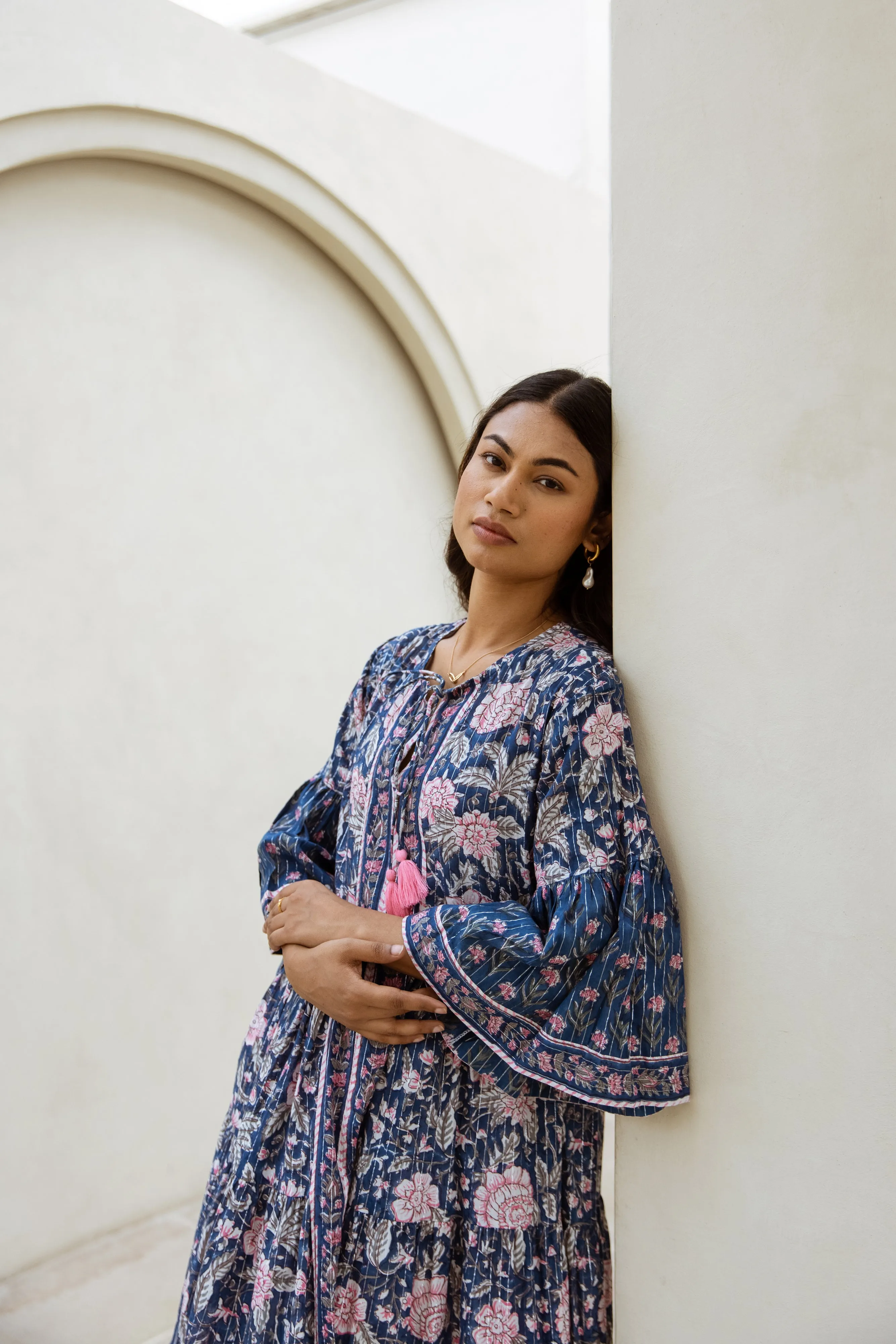 Kevi Lurex Tier Ruffle Dress