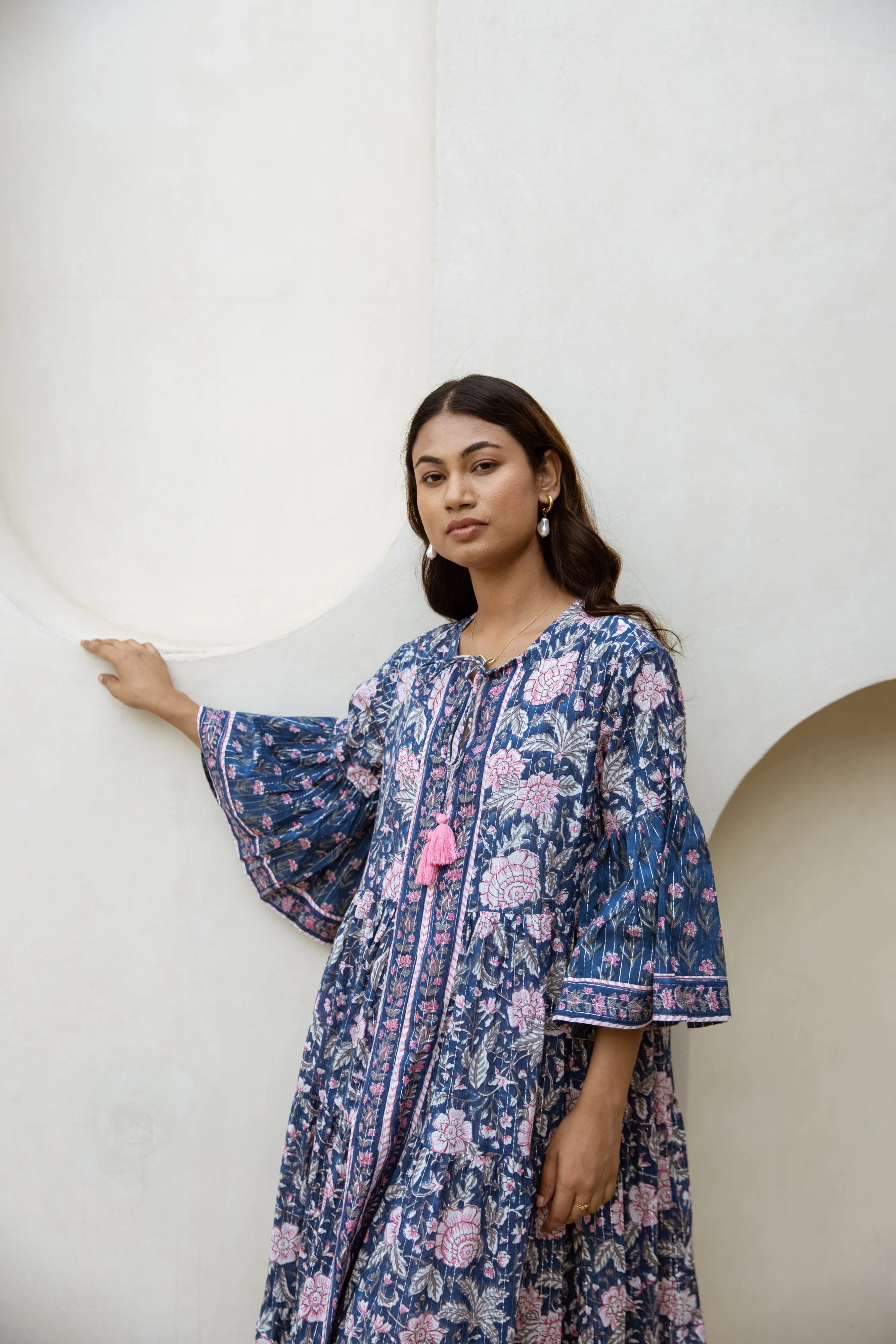 Kevi Lurex Tier Ruffle Dress