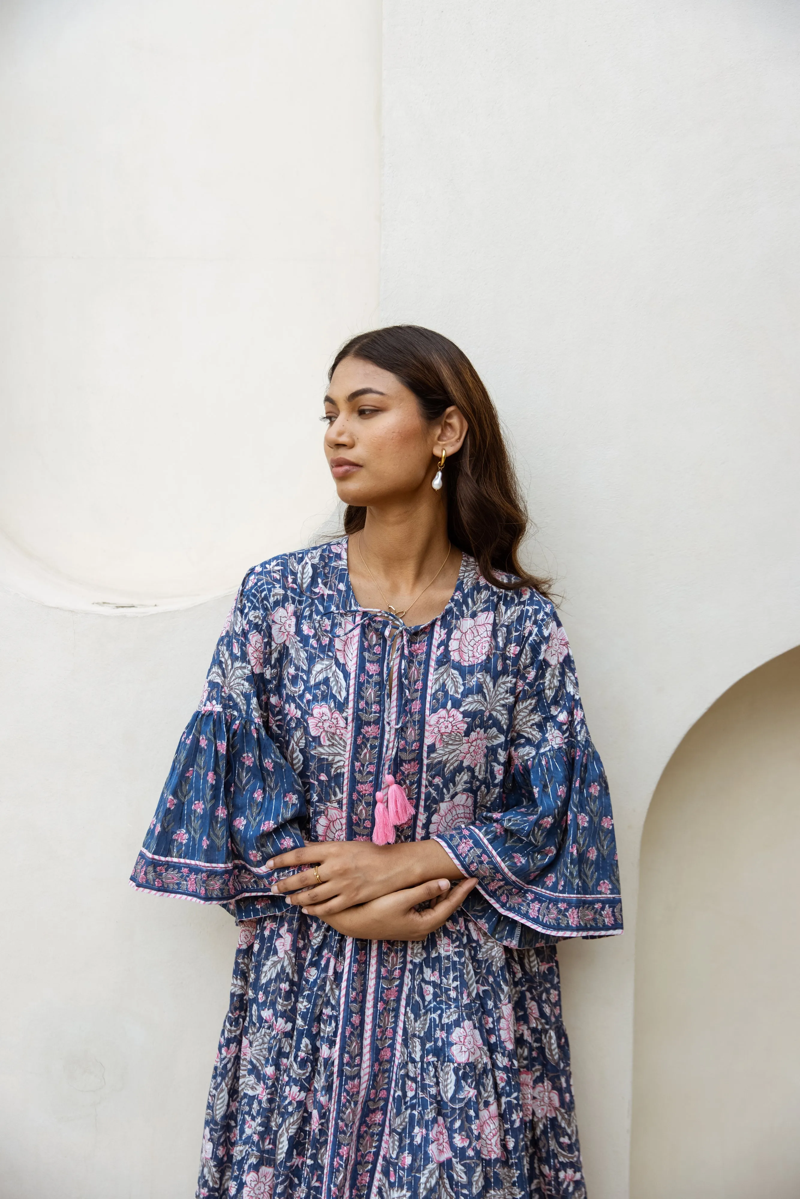 Kevi Lurex Tier Ruffle Dress