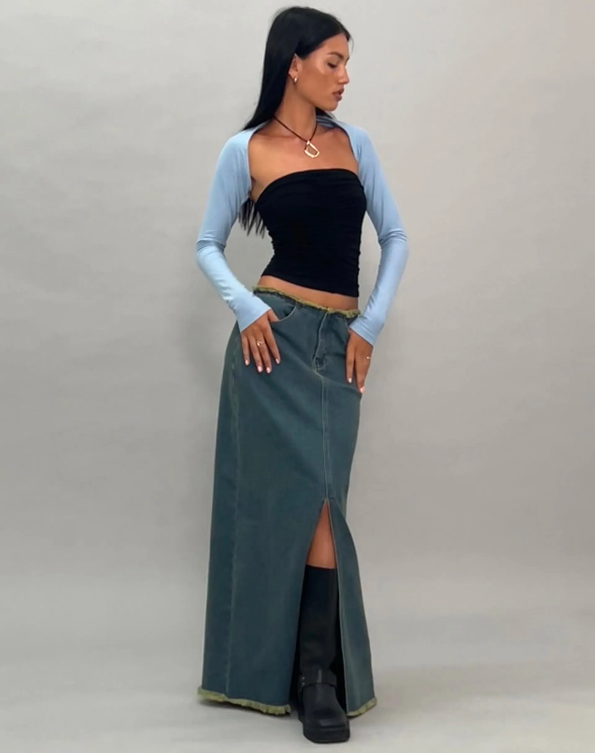 Ladri Shrug Top in Nantucket Blue