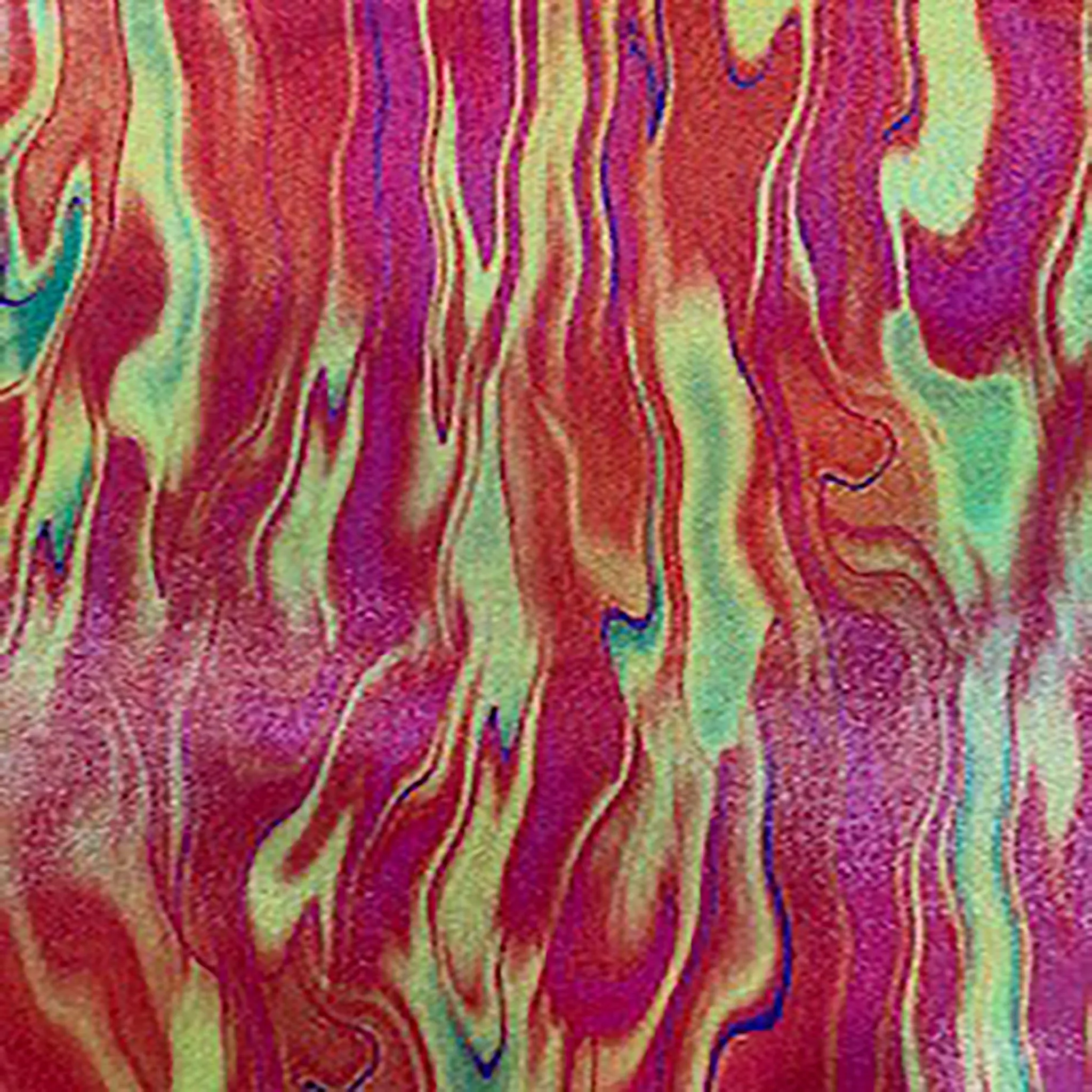 Lava Flame Digital Hologram Foggy Foil Stretch Polyester Spandex Fabric | Spandex Palace