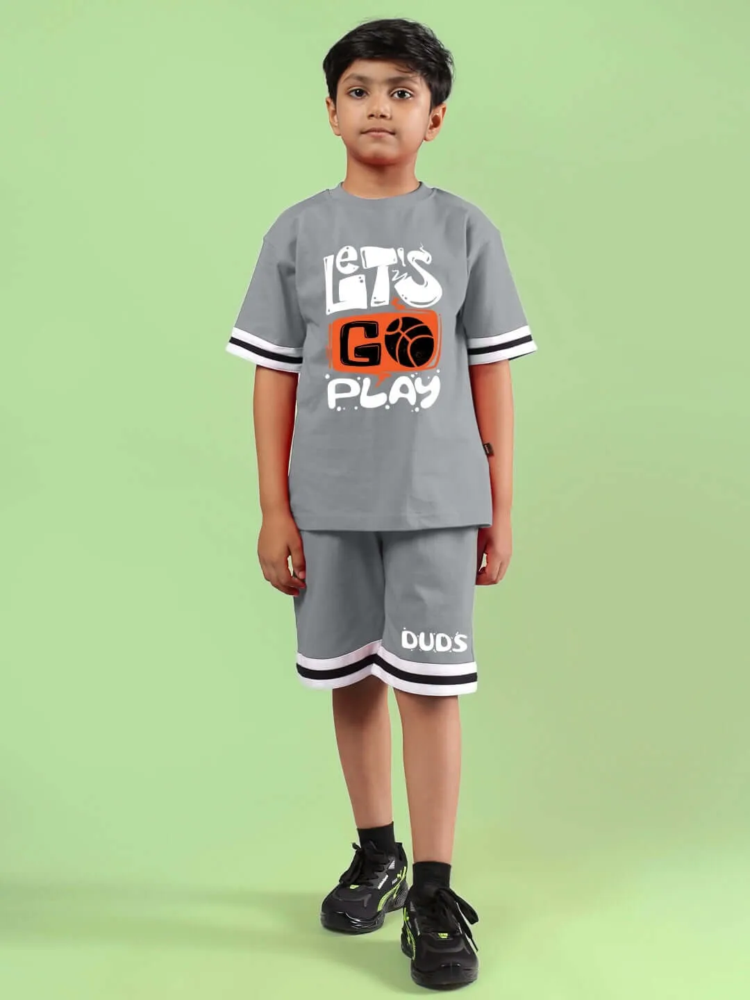 LETS GO PLAY SHORTS FOR BOYS & GIRLS (GREY)