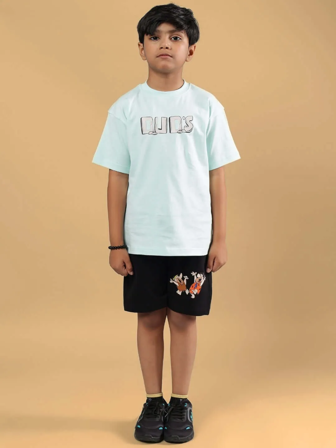 LET'S ROCK SHORTS FOR BOYS & GIRLS (BLACK)