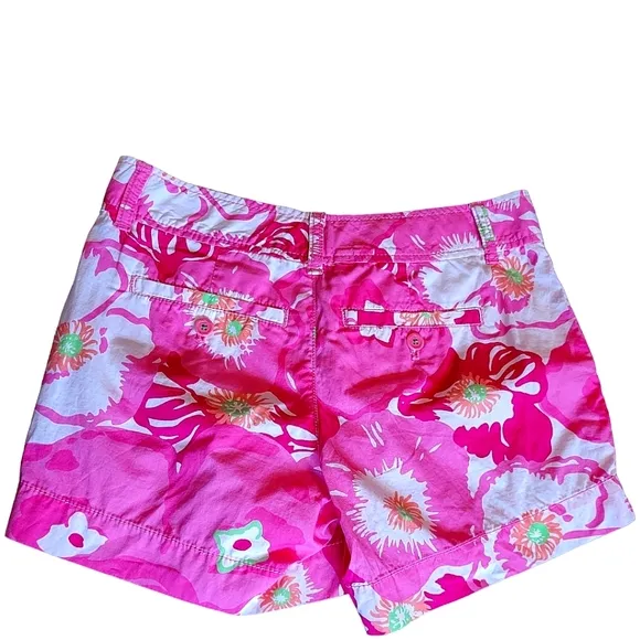 Lilly Pulitzer Pink Cherry Begonia Callahan Shorts Hot Pink Floral Shorts